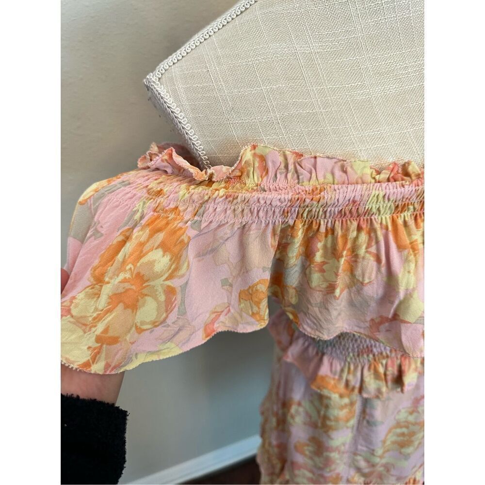 ASTR FLORAL RUFFLE DRESS SIZE SMALL - Picture 6 of 8